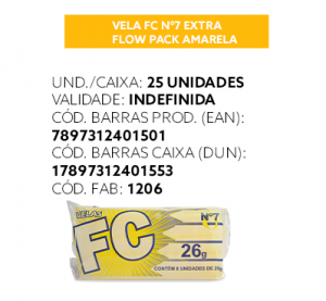 Vela FC Nº7 Extra Flow Pack Amarela