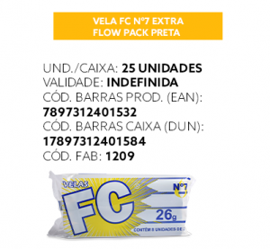 Vela FC Nº7 Extra Flow Pack Preta