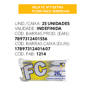 Vela FC Nº7 Extra Flow Pack Vermelha